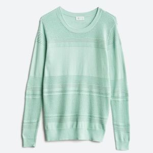 Market & Spruce Rowan textured cotton pullover Mint, size M